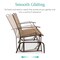 Best Choice Products 2-Person Outdoor Swing Glider, Steel Patio Loveseat, Bench Rocker w/ Armrests